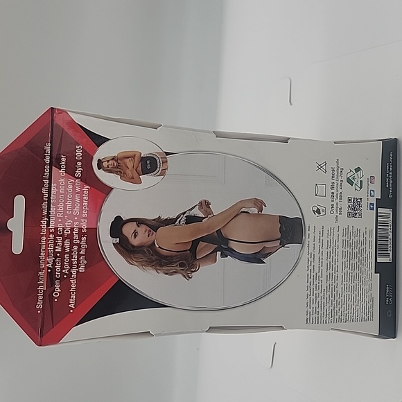 Lot Of 3 Dreamgirl Naughty French Maid Dress Fantasy Halloween Costume Outfit - Picture 4 of 6